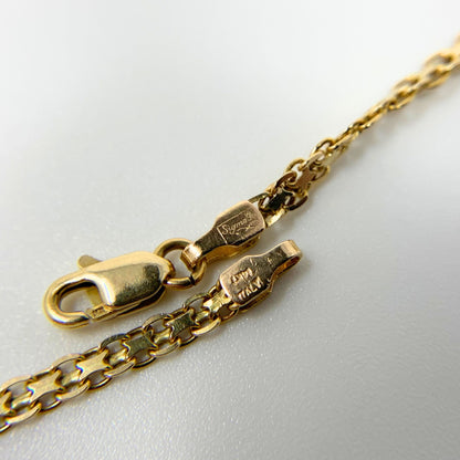 Italian 14K Gold 20” Flat Link Necklace
