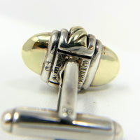 David Yurman 14K Gold & Sterling Classic Cable Cufflinks