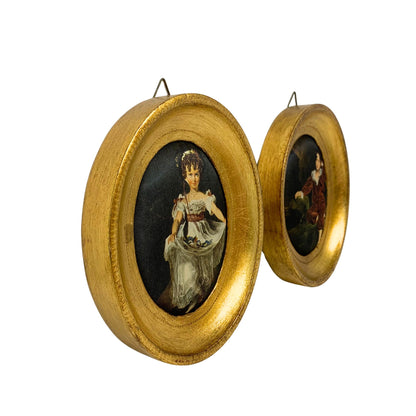 Miss Murray & The Red Boy Silk Miniature Wall Plaques (Pair)