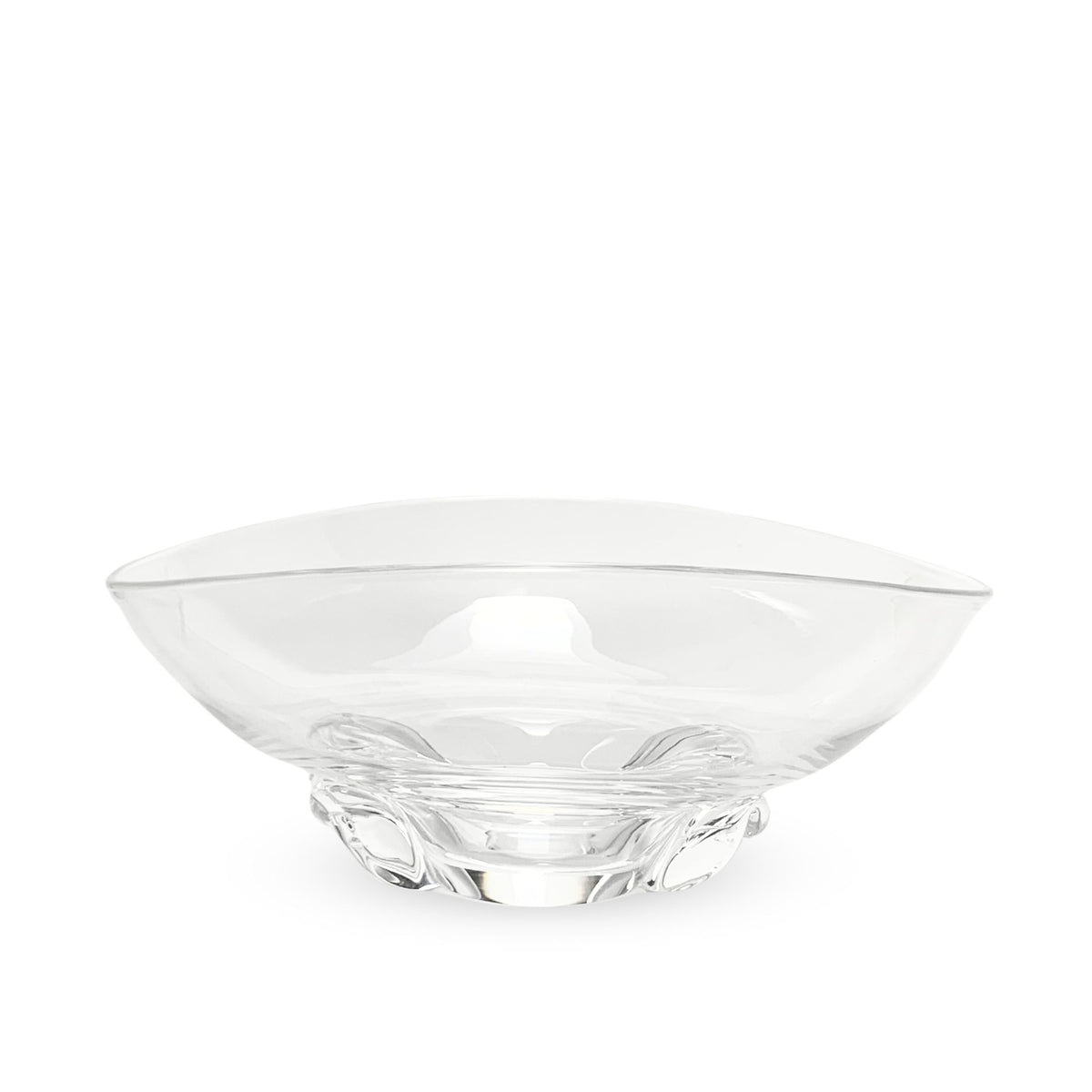 Stueben Crystal Modernist Basket Shaped Bowl #8079