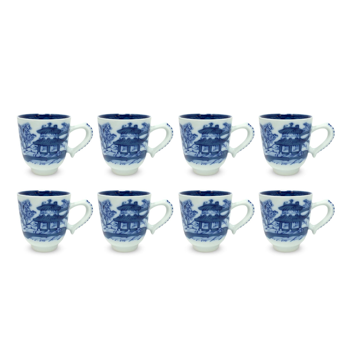 Mottahedeh Blue Canton Demitasse Cups (8)