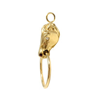 14K Gold Diamond & Ruby Horse Head Pendant/Fob