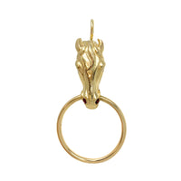 14K Gold Diamond & Ruby Horse Head Pendant/Fob