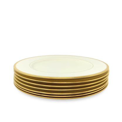 Lenox "Tuxedo" (Gold Backstamp) Dinner Plates (7)