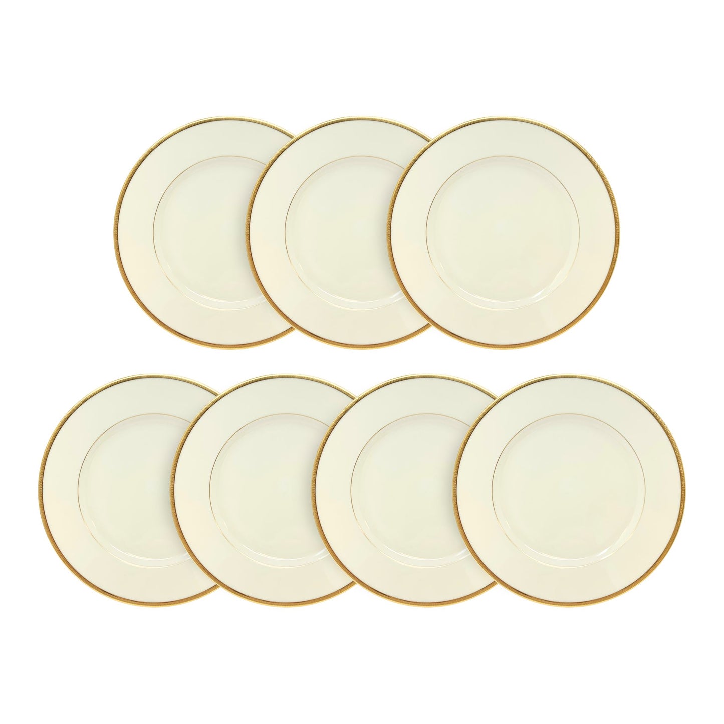 Lenox "Tuxedo" (Gold Backstamp) Dinner Plates (7)