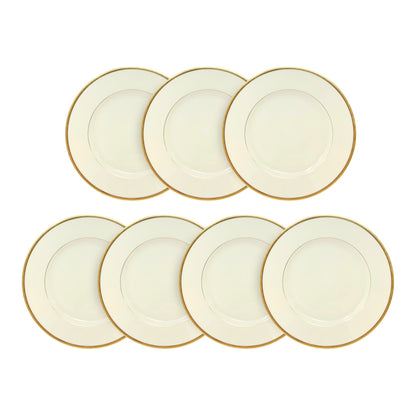 Lenox "Tuxedo" (Gold Backstamp) Dinner Plates (7)