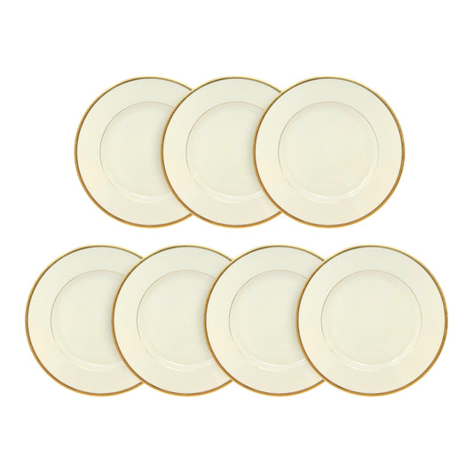 Lenox "Tuxedo" (Gold Backstamp) Dinner Plates (7)