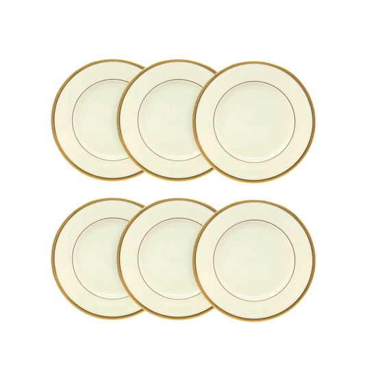 Lenox "Tuxedo" (Gold Backstamp) Salad Plates (6)