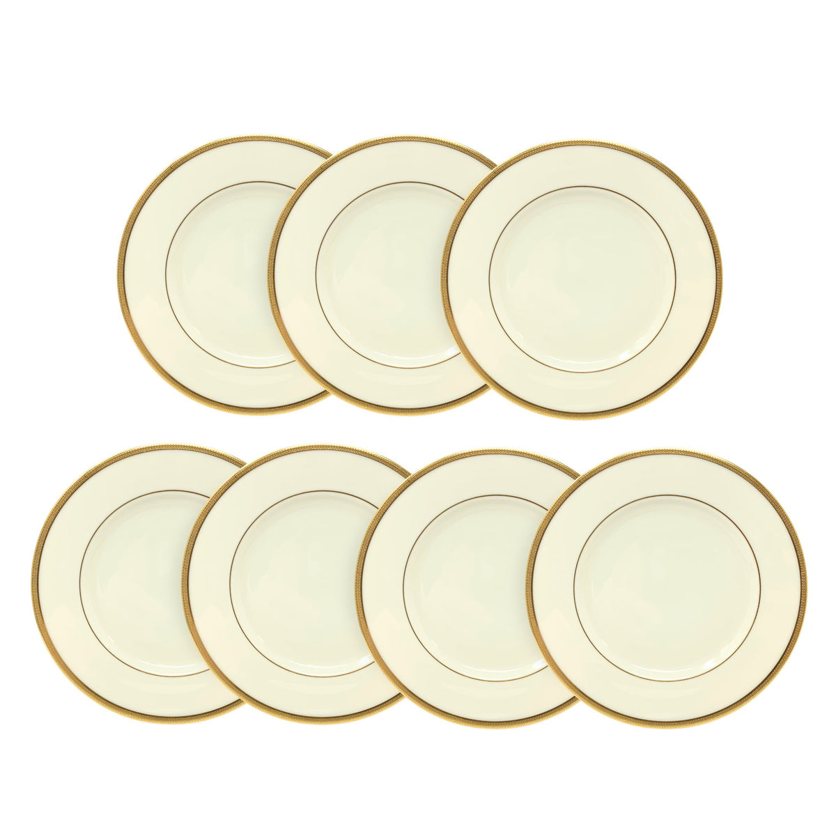 Lenox "Tuxedo" (Gold Backstamp) Salad Plates (7)