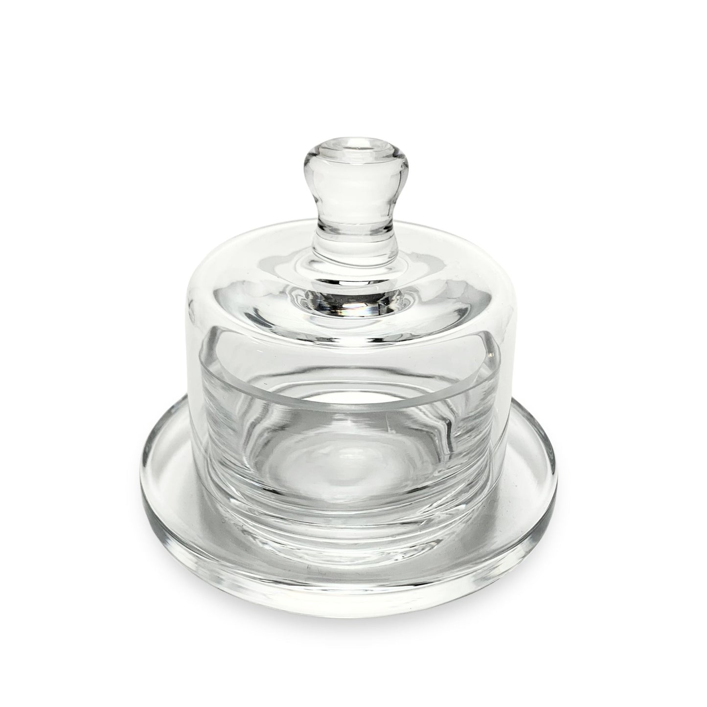 Individual Clear Glass Domed Butter Dishes (7)