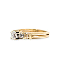 14K Gold Diamond Engagement Ring Set - Size 6.5