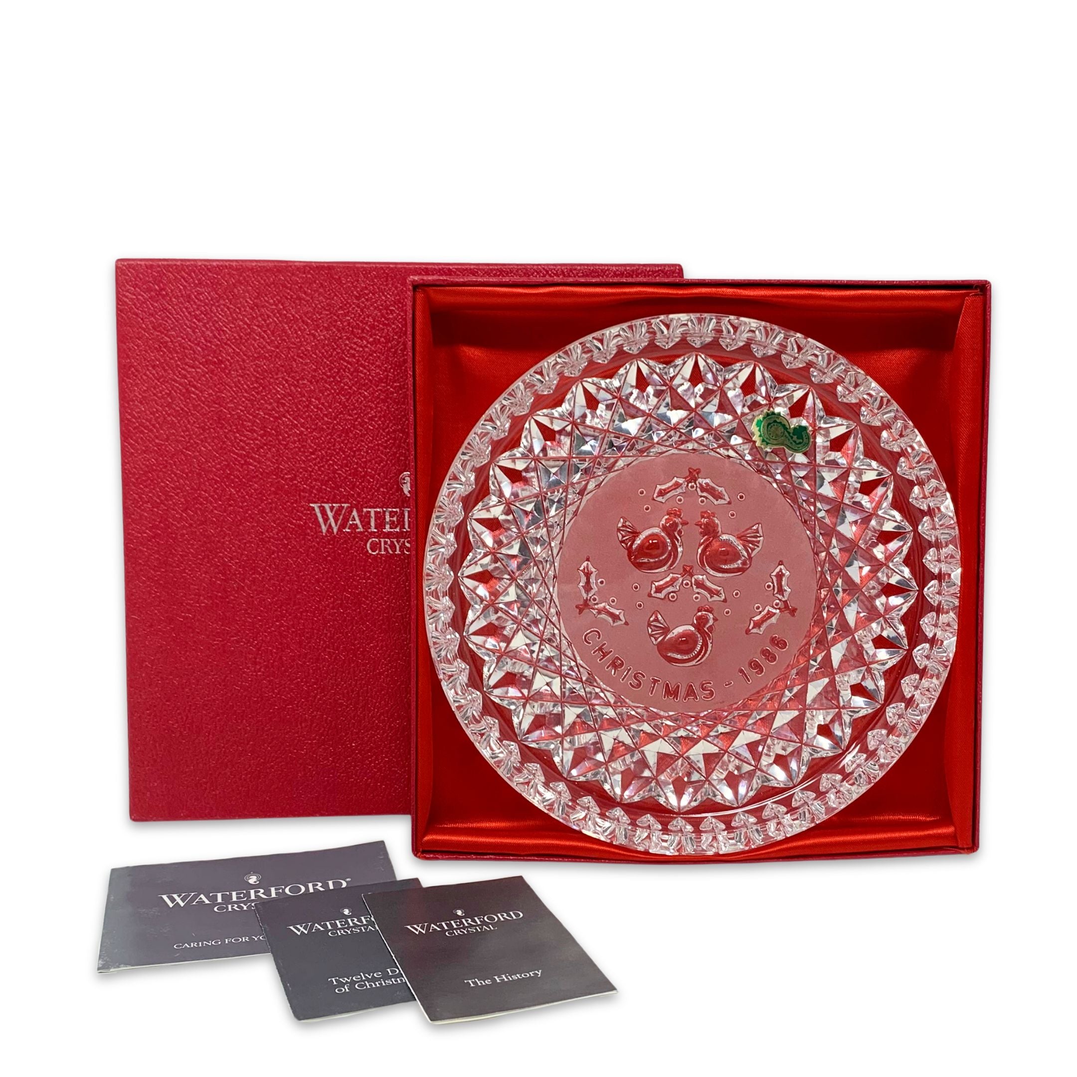 Waterford crystal shops Christmas cut crystal 12 days of Christmas plate/Vintage water