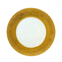 Wheeling Decorating Company Gold Rimmed Dinner/Cabinet Plates (8)