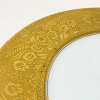 Wheeling Decorating Company Gold Rimmed Dinner/Cabinet Plates (8)