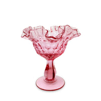 Fenton "Thumbprint" Colonial Rose Round Compote