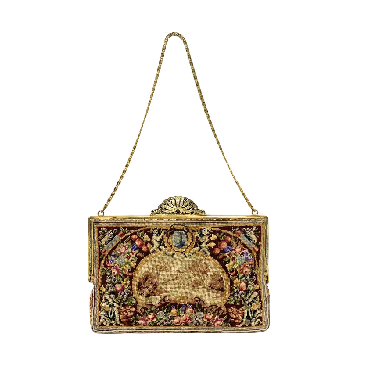 Edwardian Petit Point Tapestry Purse