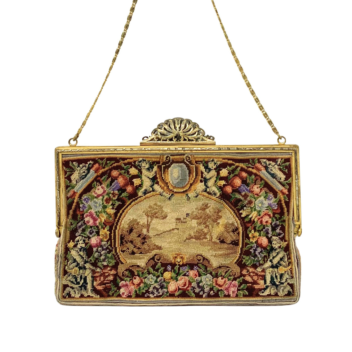 Edwardian Petit Point Tapestry Purse