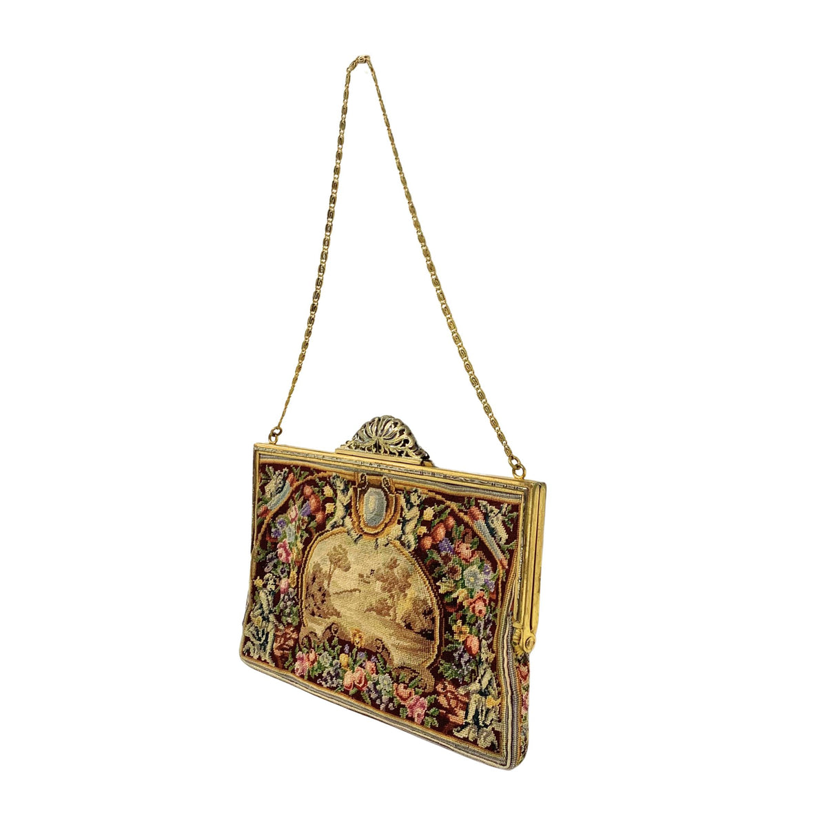 Edwardian Petit Point Tapestry Purse