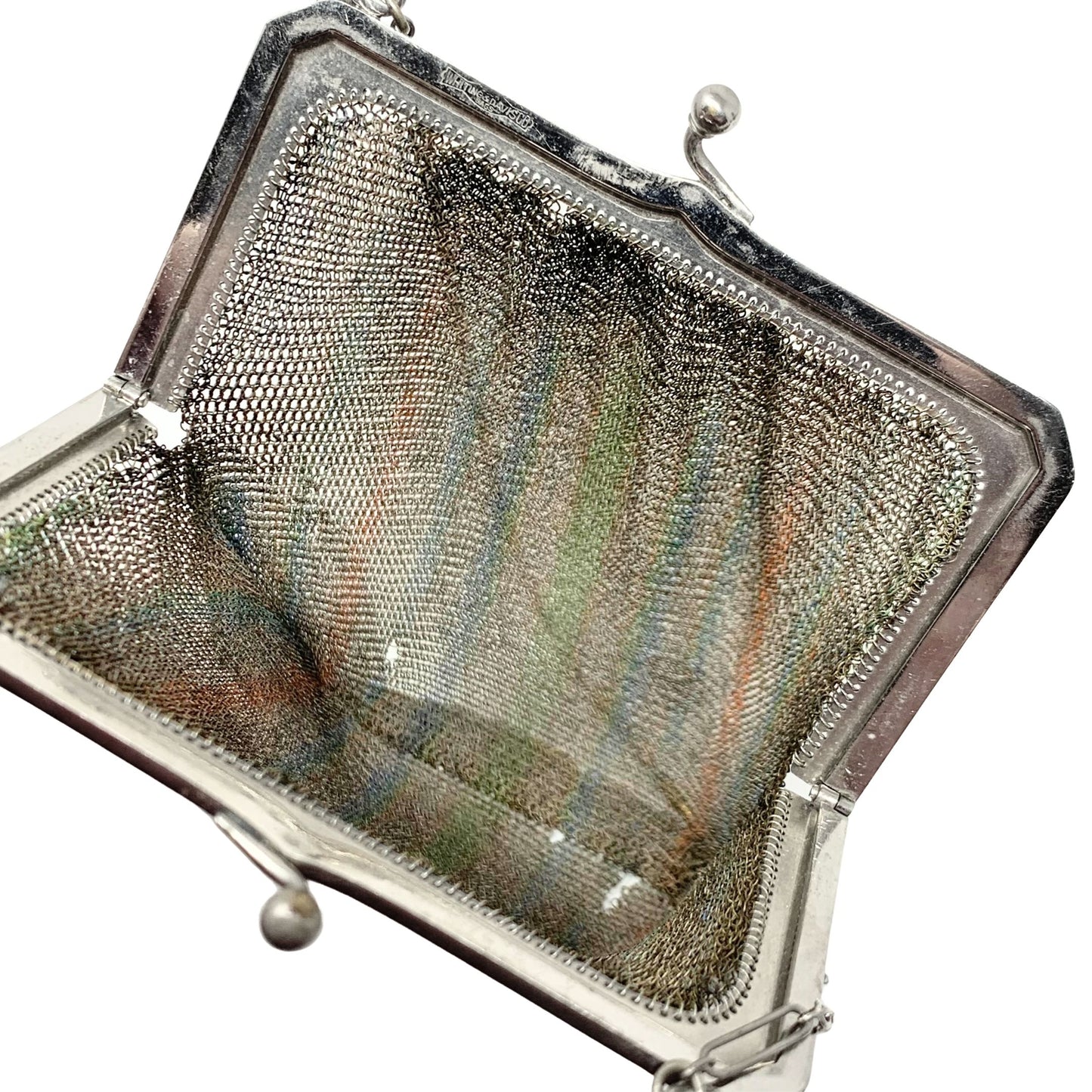 1920's Whiting & Davis Enameled Dresden Mesh Purse