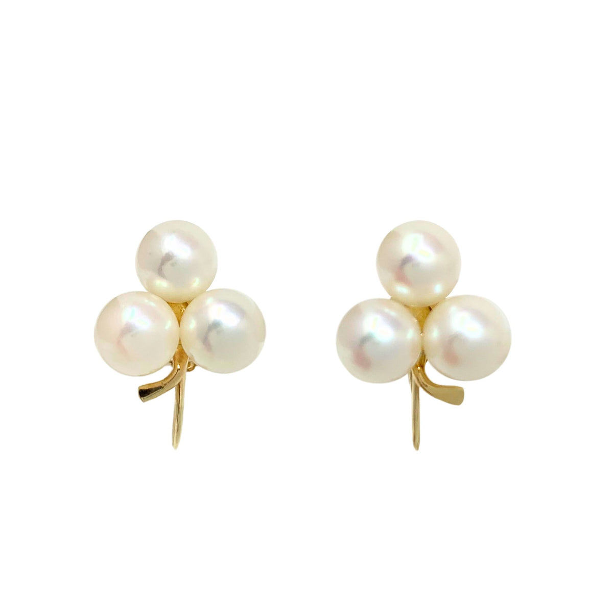 14K Gold Pearl Screw-Back Earrings