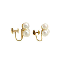 14K Gold Pearl Screw-Back Earrings