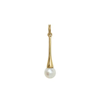 14K Gold Pearl Drop Pendant