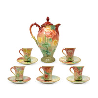 1908 Limoges Chrysanthemum 11pc Chocolate Set