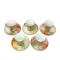 1908 Limoges Chrysanthemum 11pc Chocolate Set