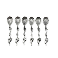 Art Nouveau Style Floral Demitasse Spoons (6)