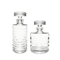 Global Views 2pc Hand Blown Ribbed Decanter Set