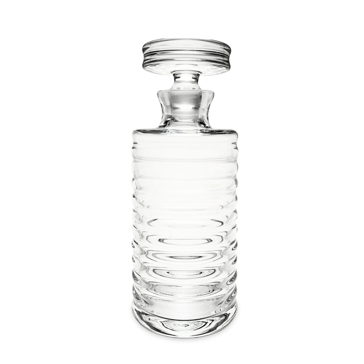 Global Views 2pc Hand Blown Ribbed Decanter Set