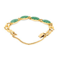 24K Gold & Jade 6.5" Bracelet