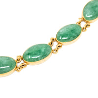 24K Gold & Jade 6.5" Bracelet