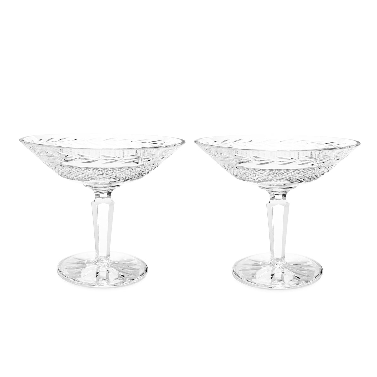 Waterford "Glandore" Pair of 5.25" Crystal Compotes