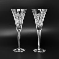 Waterford Crystal Millennium "Health" Pair of Champagne Toasting Flutes