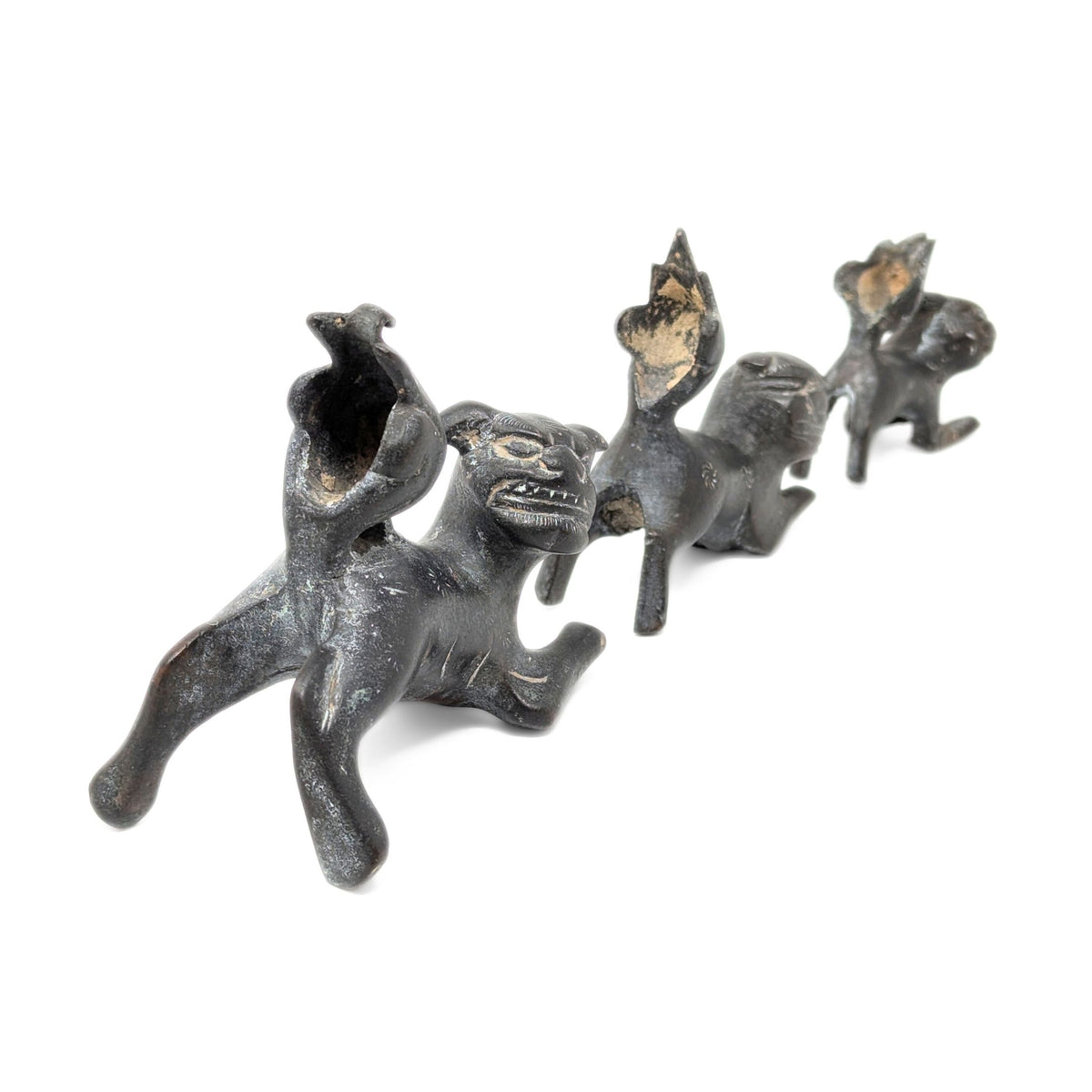 Mid-Century Chinese Bronze Guardian Lions
