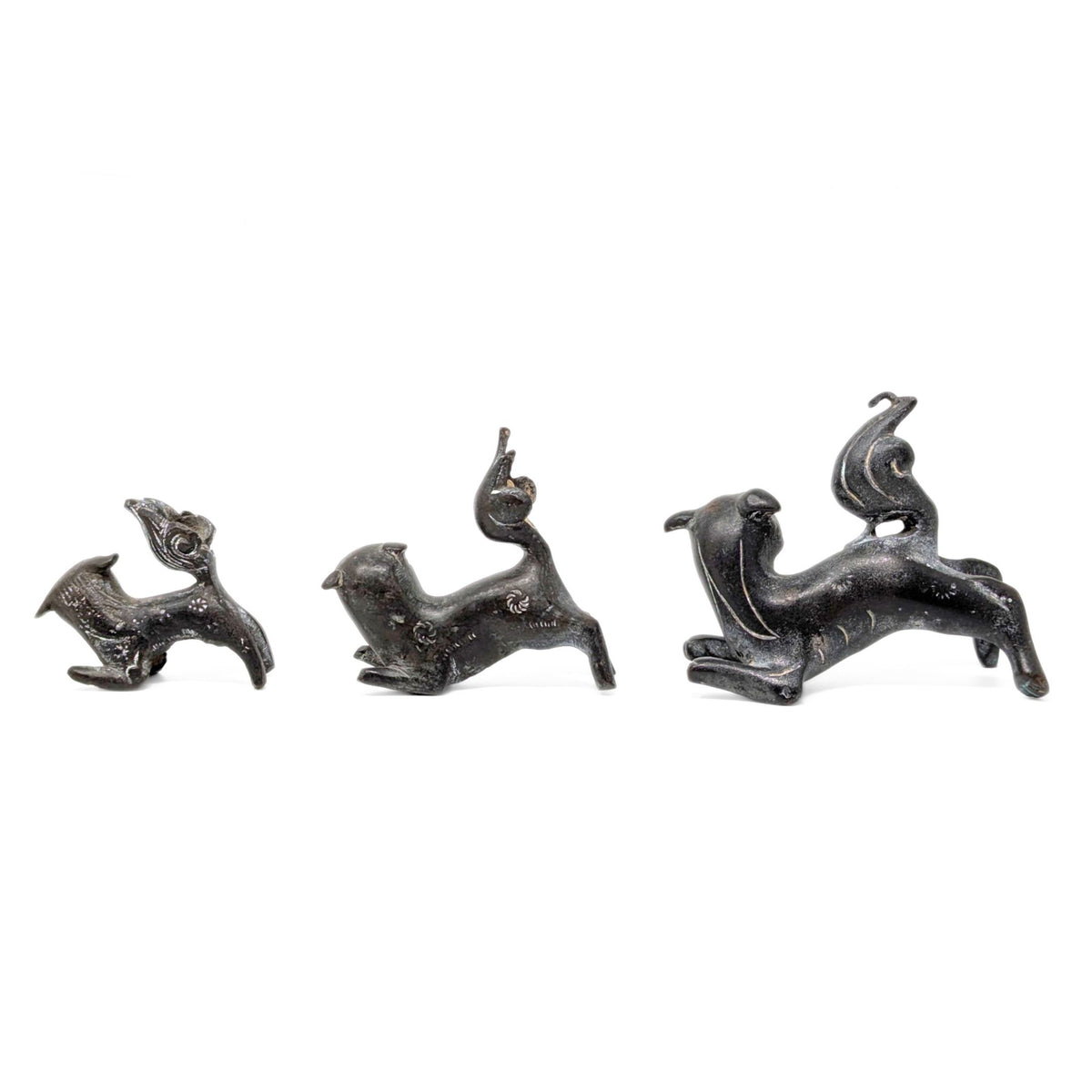 Mid-Century Chinese Bronze Guardian Lions