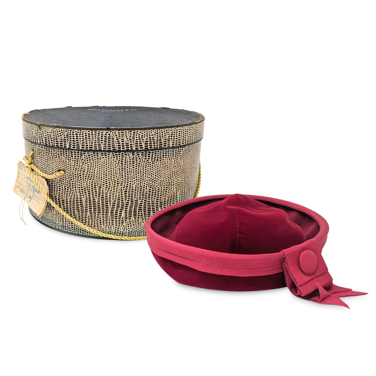 Julius Garfinkel & Co. Hat w/ Hat Box, circa 1960