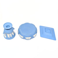 Wedgwood Pale Blue Jasperware 3pc Vanity Set