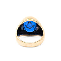 10K Gold Vintage Masonic Men's Ring - Size 8