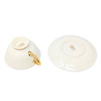 Lenox "Tuxedo" 20pc Footed Cup & Saucer Set (Gold Backstamp)