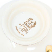 Lenox "Tuxedo" 20pc Footed Cup & Saucer Set (Gold Backstamp)