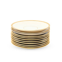 Lenox "Tuxedo" Set of 11 Saucers (Gold Backstamp)