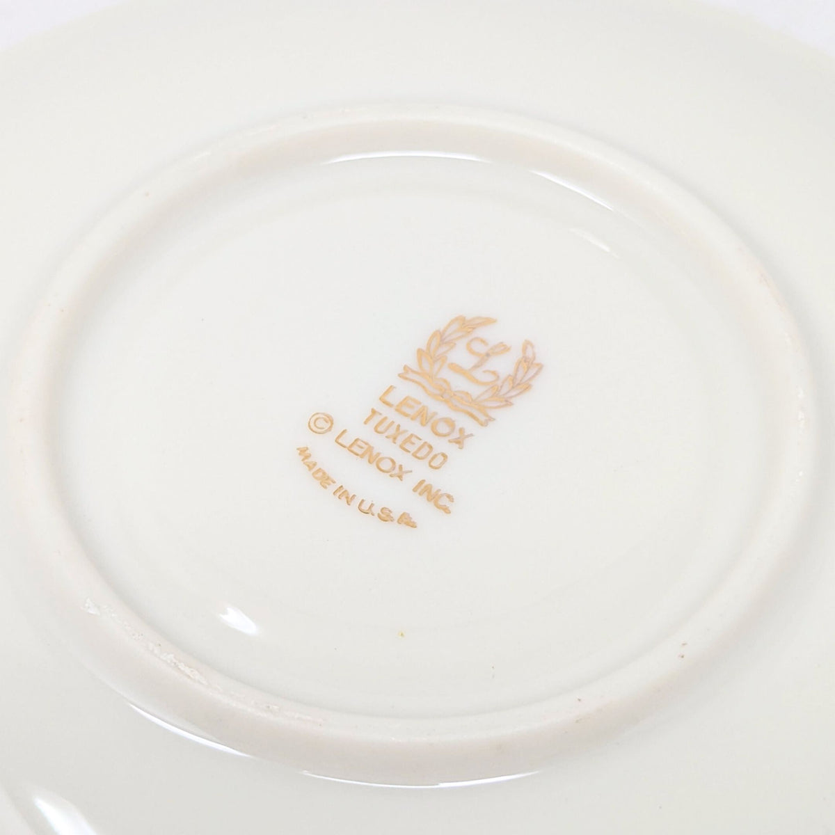 Lenox "Tuxedo" Set of 11 Saucers (Gold Backstamp)