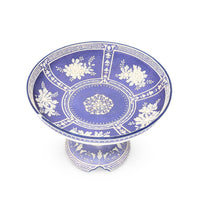 Nippon Lavender Moriage "Jasperware" Compote