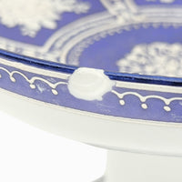 Nippon Lavender Moriage "Jasperware" Compote