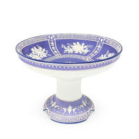 Nippon Lavender Moriage "Jasperware" Compote