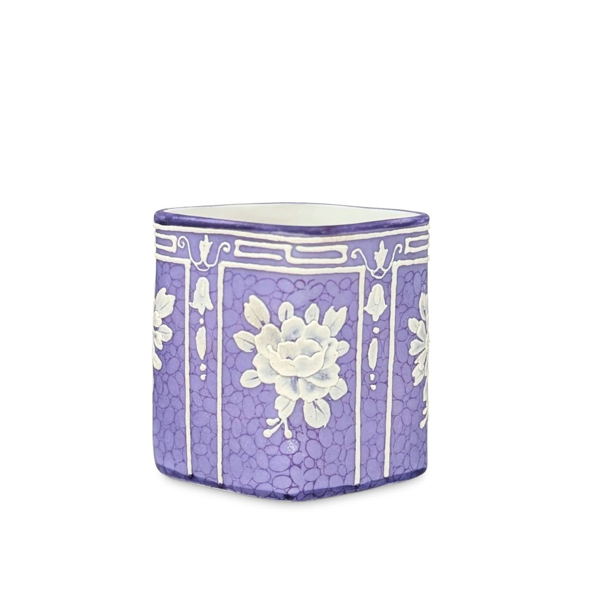 Nippon Lavender Moriage "Jasperware" 3pc Set