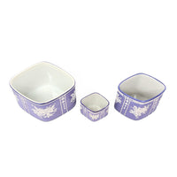 Nippon Lavender Moriage "Jasperware" 3pc Set