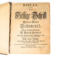 1763 German Bible Published in Germantown, PA by Christoph Sauer II